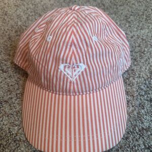 Roxy Striped Orange and White Cap